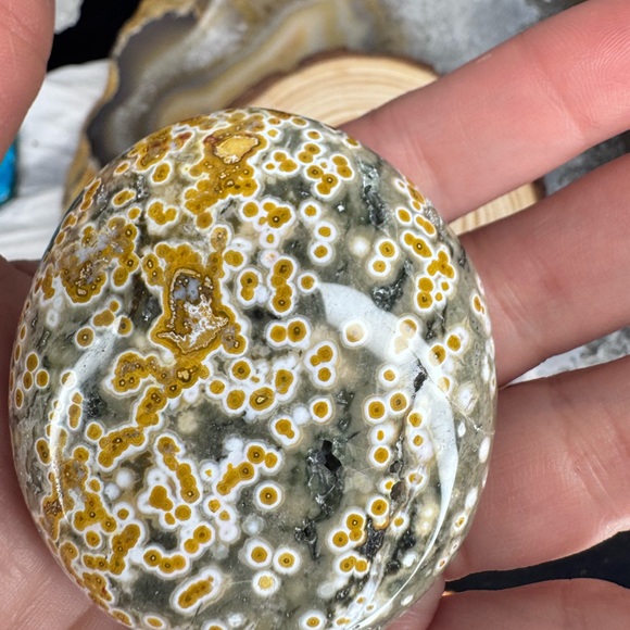 Rare Orb Vineless Ocean Jasper Palm | High Grade | Natural Healing Madagascar - Picture 3 of 6